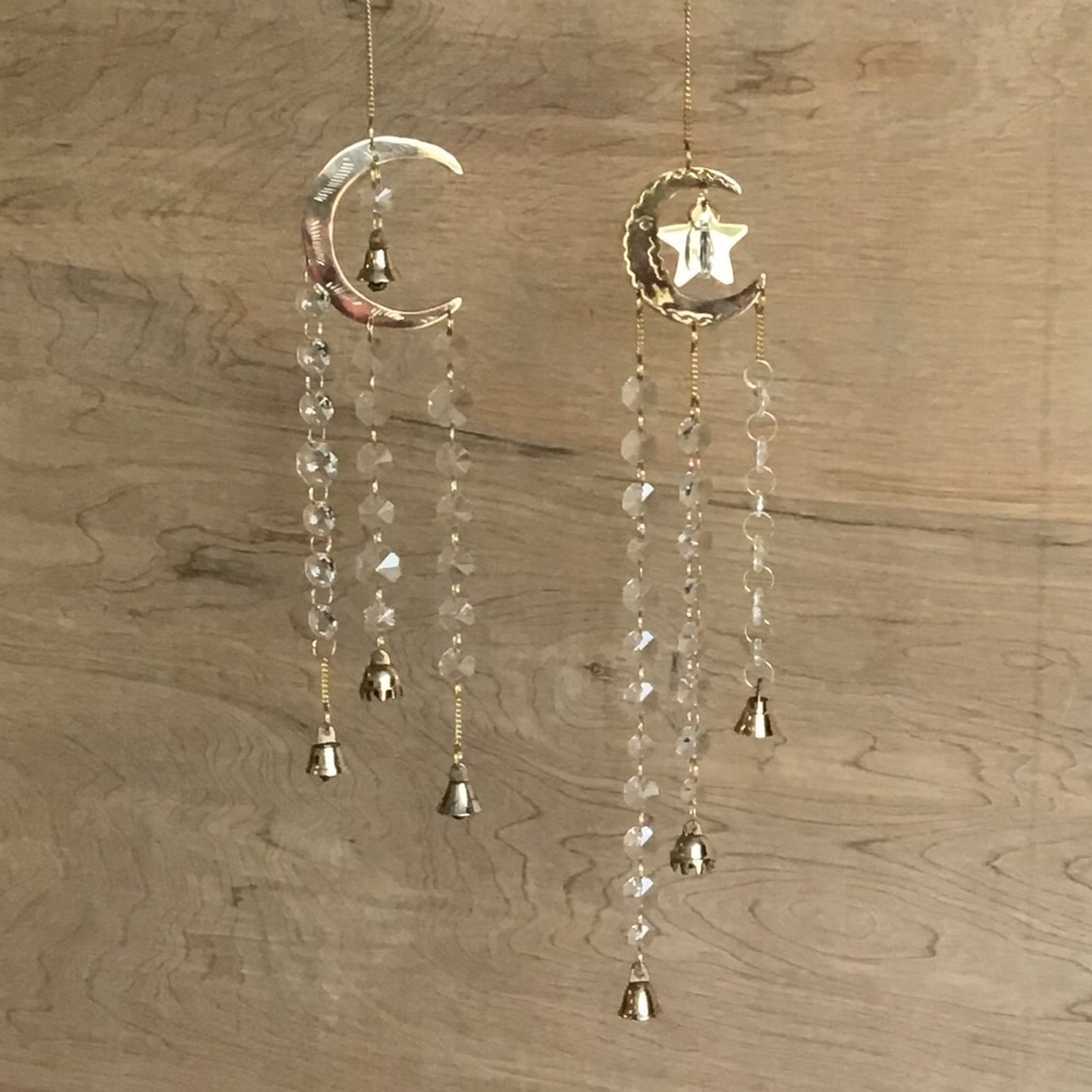 Moon windchime sun catcher suncatcher mobile boho